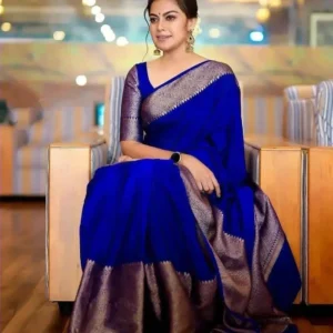 Royal Blue Soft Silk Saree