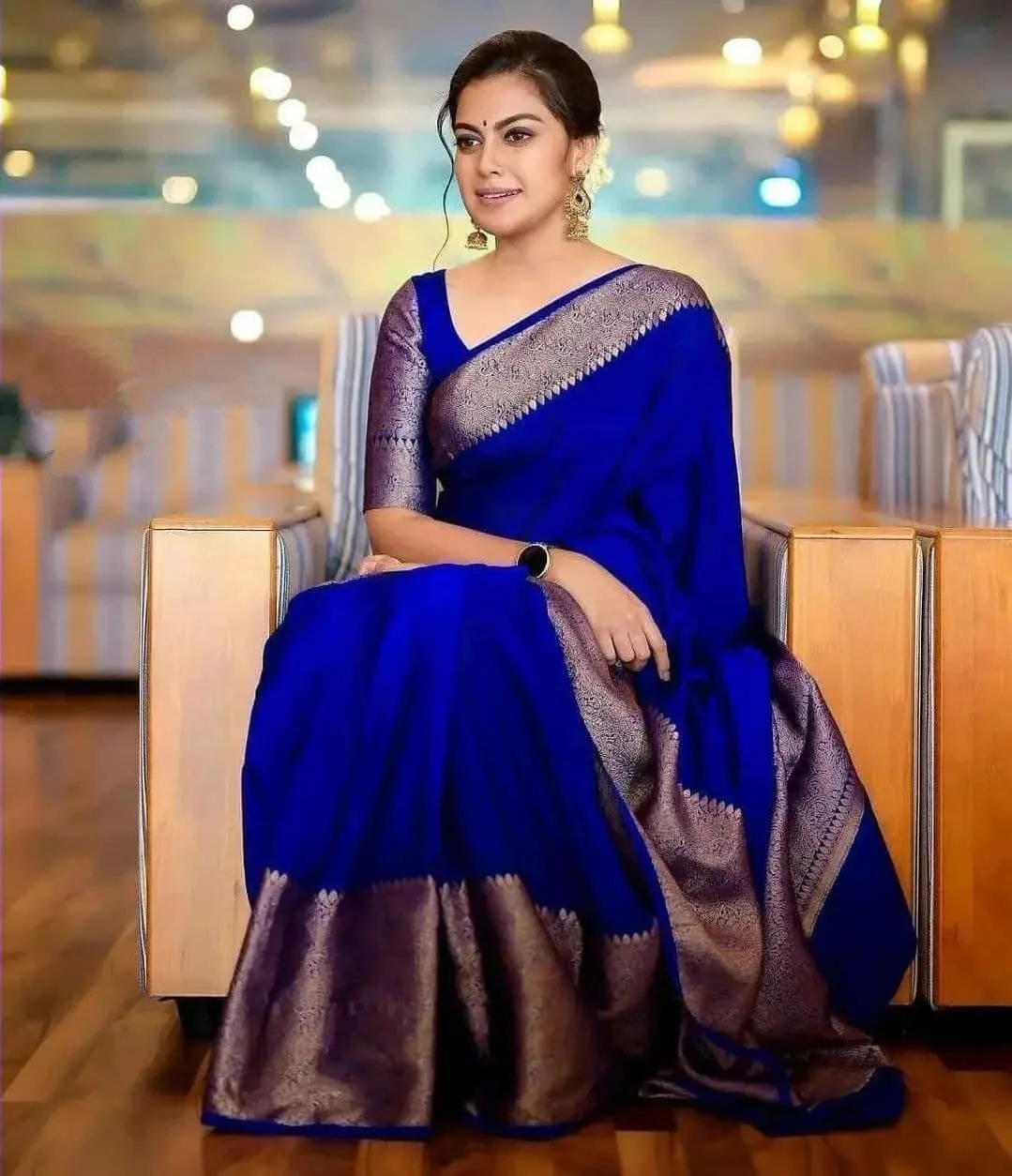 Royal Blue Soft Silk Saree