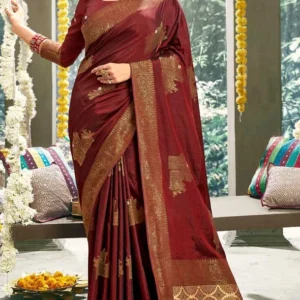 Captivating Maroon Color Cotton
