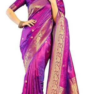 Womens Pure Banarasi Silk Saree Kanjivaram Style